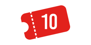 Ticket graphic with 10 numbers 