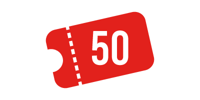 Ticket graphic for 50 numbers